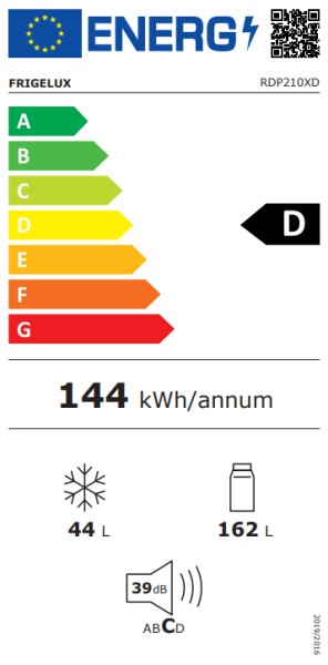 Combiné réfrigérateur/congélateur Frigelux RDP210XD detail 3