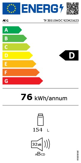 Koelkast inbouw 102 cm hoog AEG TK3SS10WDC detail 4