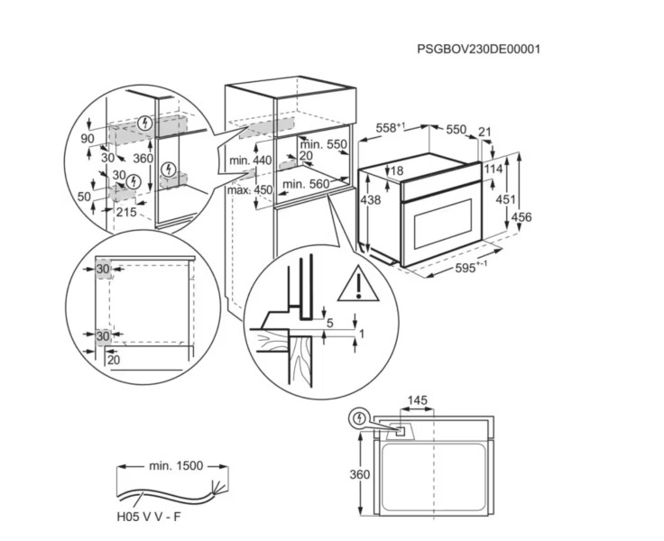 Four air pulsé/multifonction AEG TK6NK40PB detail 1
