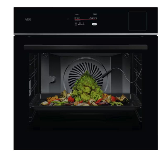 Combi : oven + stoom AEG TP8SB73ZAB/ZWART vooraanzicht