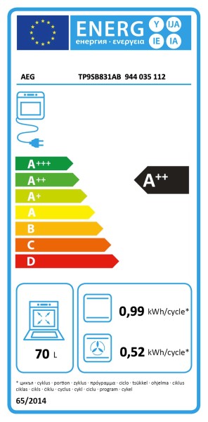 Combi : four + vapeur AEG TP9SB831AB/ZWART detail 4