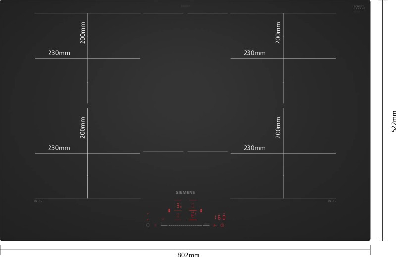 Taque de cuisson induction Siemens EX81AHYC1E detail 1