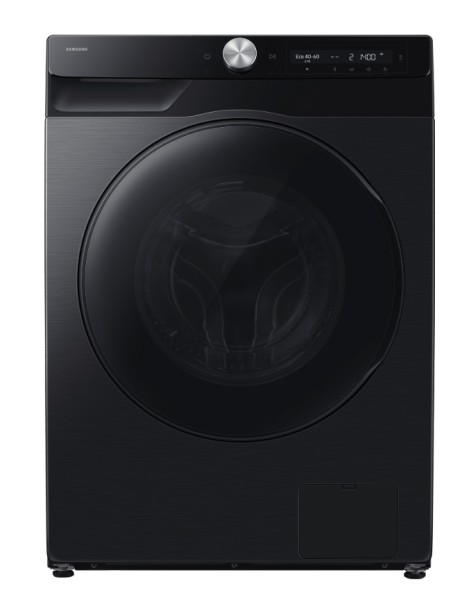 Was en droog combinatie Samsung WD90HG6U94B/zwart vooraanzicht