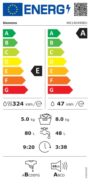 Lave- et sèche-linge combination encastrable Siemens WK14D490EU detail 2