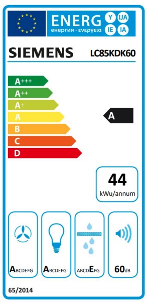 Hotte cheminée Siemens LC85KDK60 detail 6