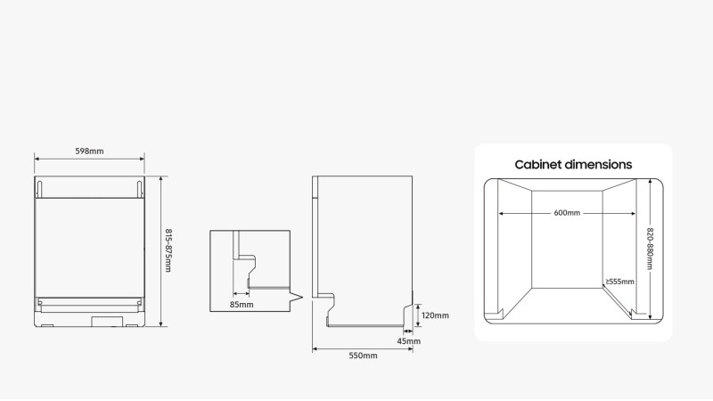 Lave-vaisselle full-intégré 60cm Samsung DW70H73WCB0/U1 detail 4