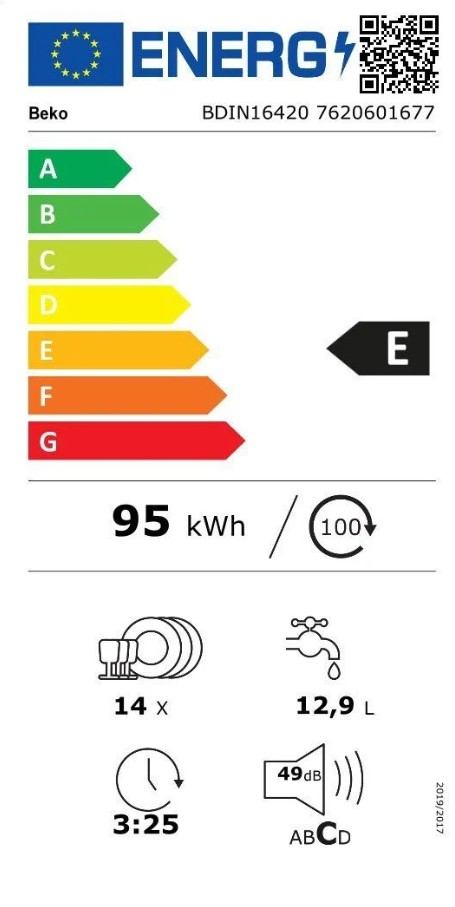 Beko Vaatwasser volledig integreerbaar 60cm BDIN 16420