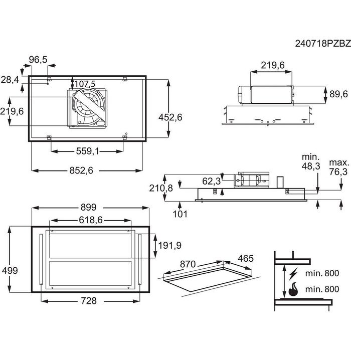 AEG Dampkap inbouwgroep NDC 7792 SW