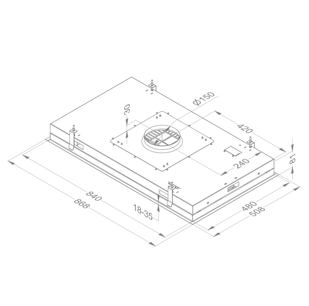Novy Dampkap zonder motor 6835