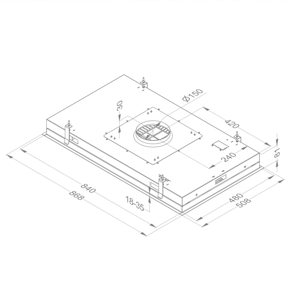 Novy Dampkap zonder motor 6836