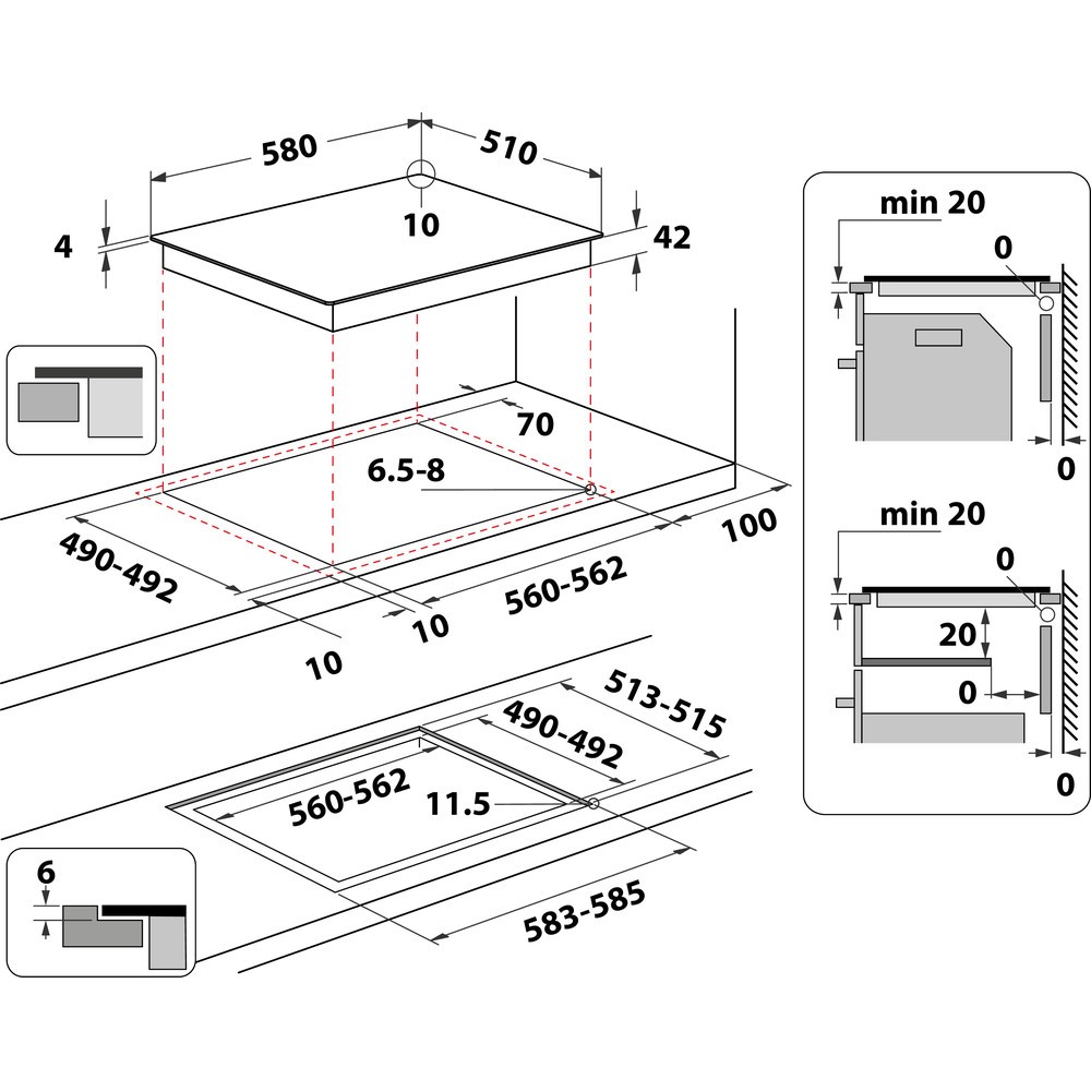 Whirlpool Kookplaat vitrokeramisch AKT 8090 