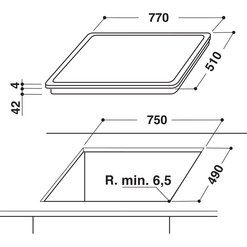 Whirlpool Kookplaat vitrokeramisch AKT 8360 LX