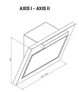 Venduro Dampkap wand/schouw AXIS 1WI120 MM