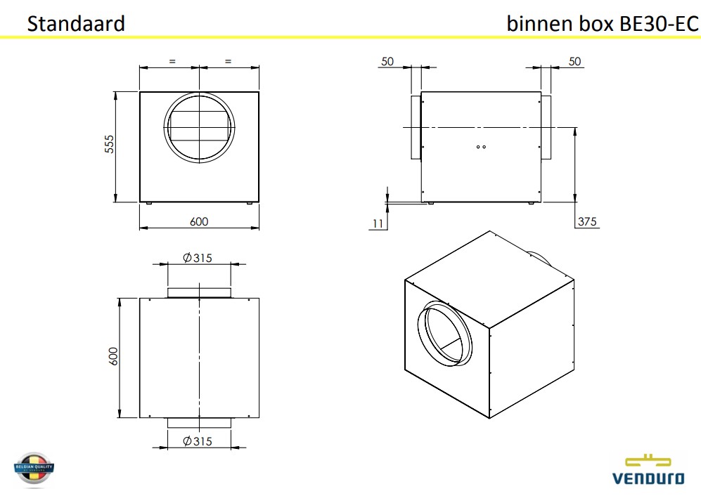 Venduro Dampkap toebehoren B-EC-BI 30