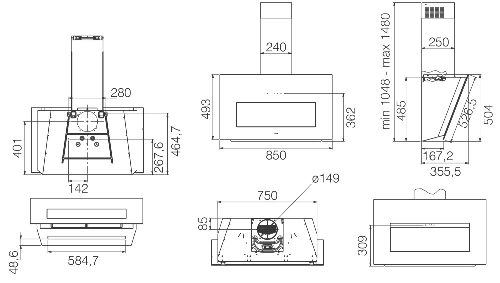 Elica Dampkap wand/schouw PRF 0164462 A