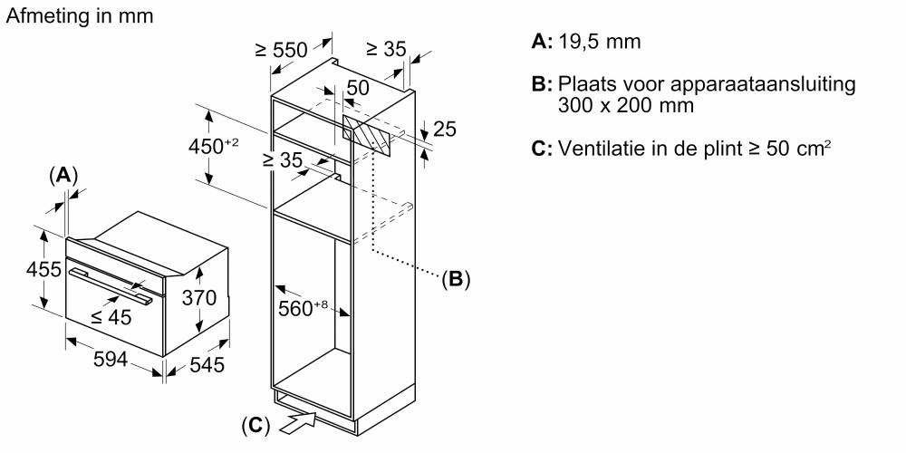Bosch Microgolfoven inbouw met grill CEG 732XB1