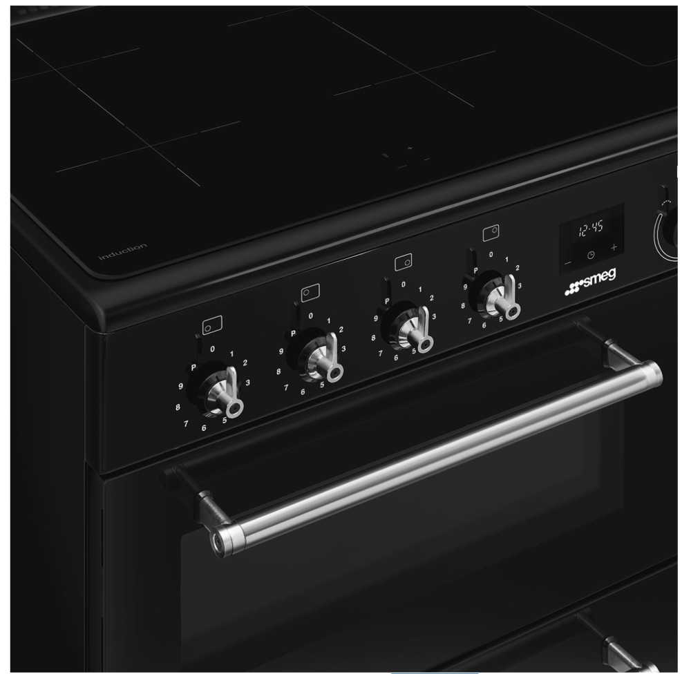 Smeg Fornuis inductie kookplaat CX 93 IMBL