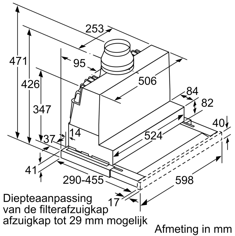 Bosch Dampkap telescopisch DFS 067A 51