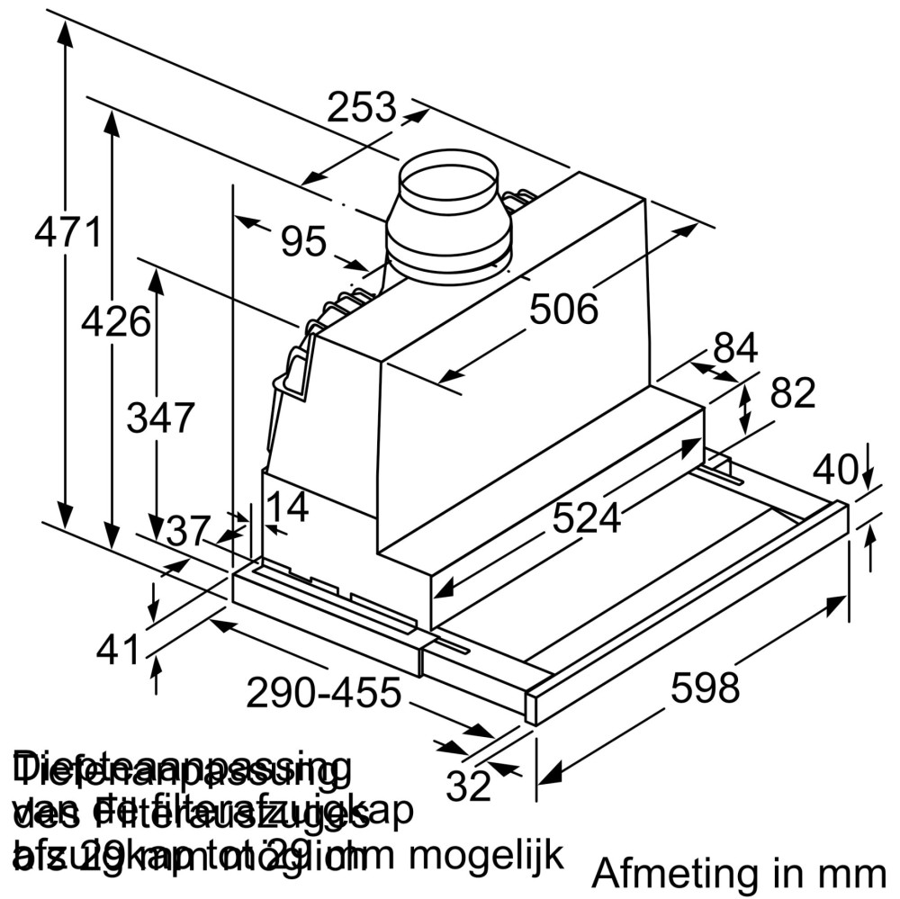 Bosch Dampkap telescopisch DFS 067K 51