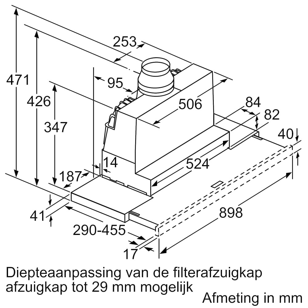Bosch Dampkap telescopisch DFS 097A 51