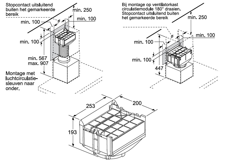 Bosch Dampkap toebehoren DWZ 0XX0J 5