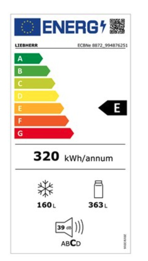 Liebherr Koelvriescombinaties inbouw ECBNE 887220