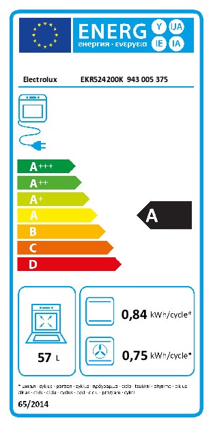 Electrolux/ gamma by AEG Fornuis vitrokeramische kookplaat EKR 524200 K