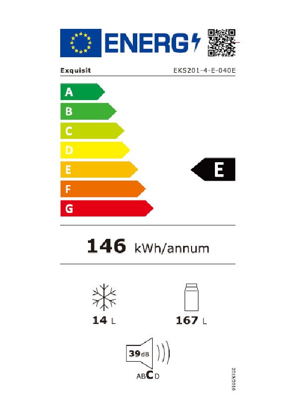 Exquisit Koelkast inbouw 122 cm hoog EKS 201-4-E-040 E