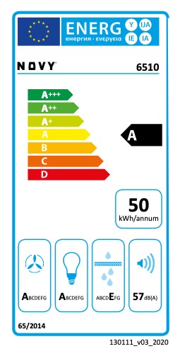 Novy Dampkap wand/schouw 6510  