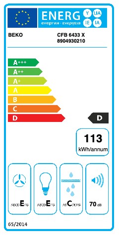Beko Dampkap onderbouw CFB 6433 X