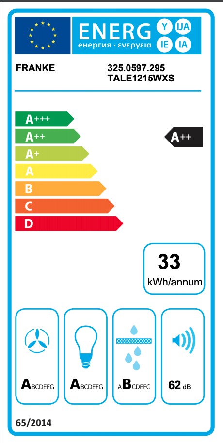Franke Dampkap wand/schouw TALE 1215 WXS