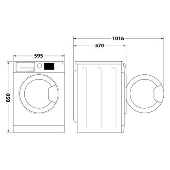 Whirlpool Was en droog combinatie FFWDB 864489 SVEE