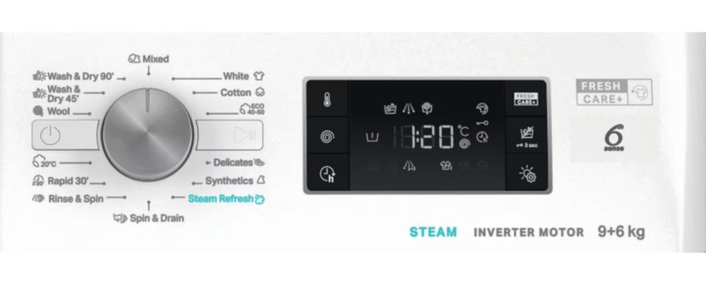 Whirlpool Was en droog combinatie FFWDB 964489 WVEE