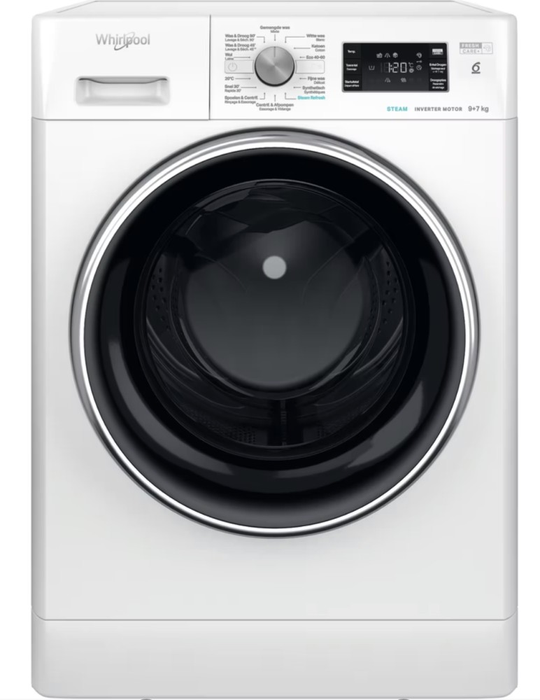 Whirlpool Was en droog combinatie FFWDB 976258 E BCV BE