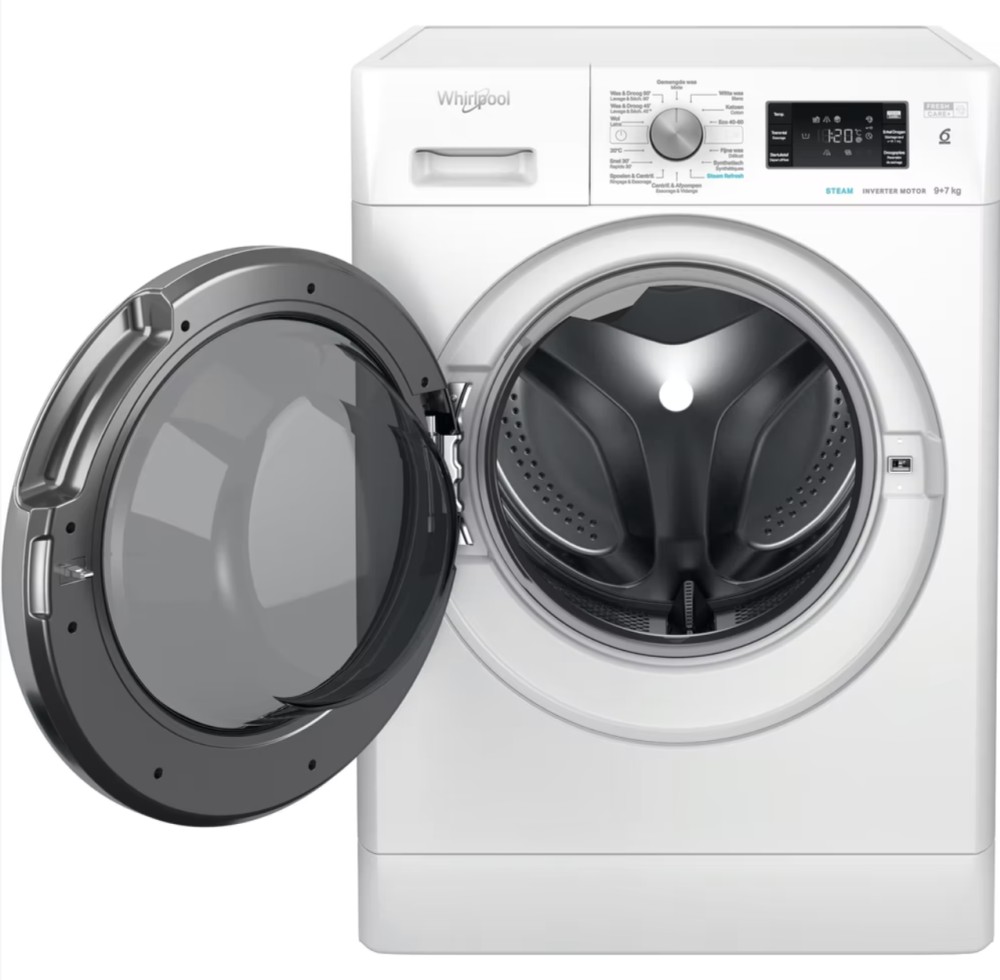 Whirlpool Was en droog combinatie FFWDB 976258 E BCV BE