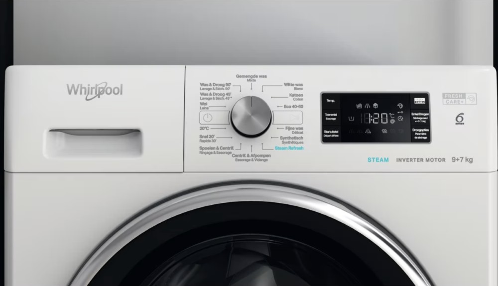 Whirlpool Was en droog combinatie FFWDB 976258 E BCV BE