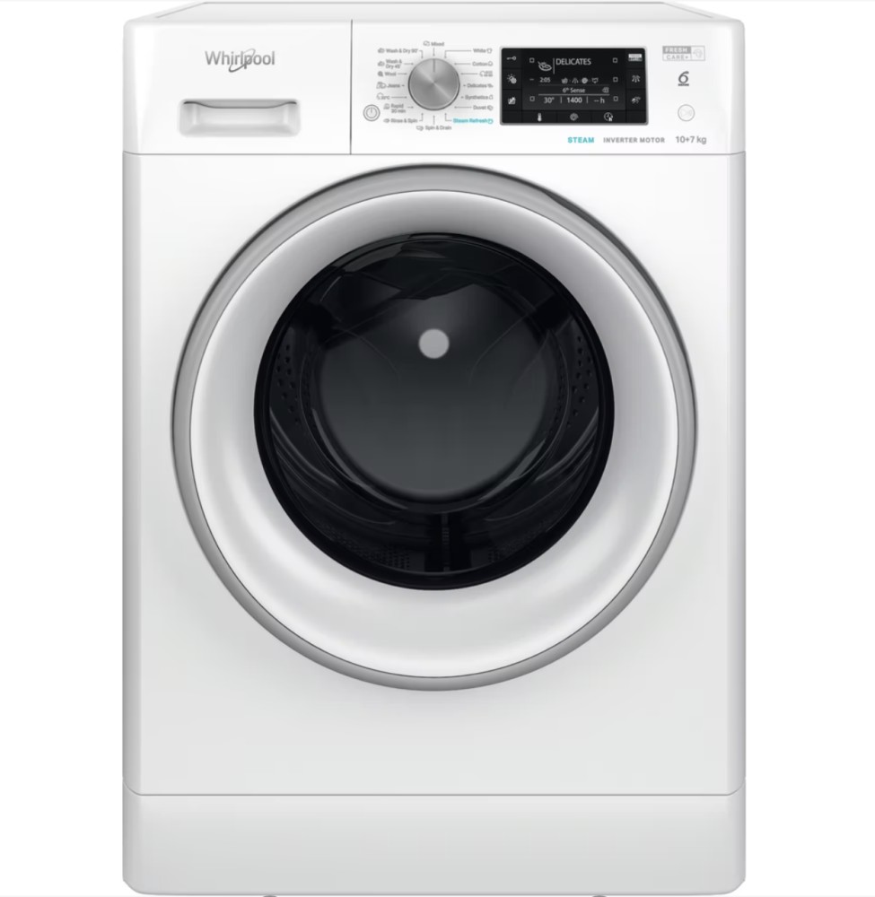 Whirlpool Was en droog combinatie FFWDD 1076258 SV EE