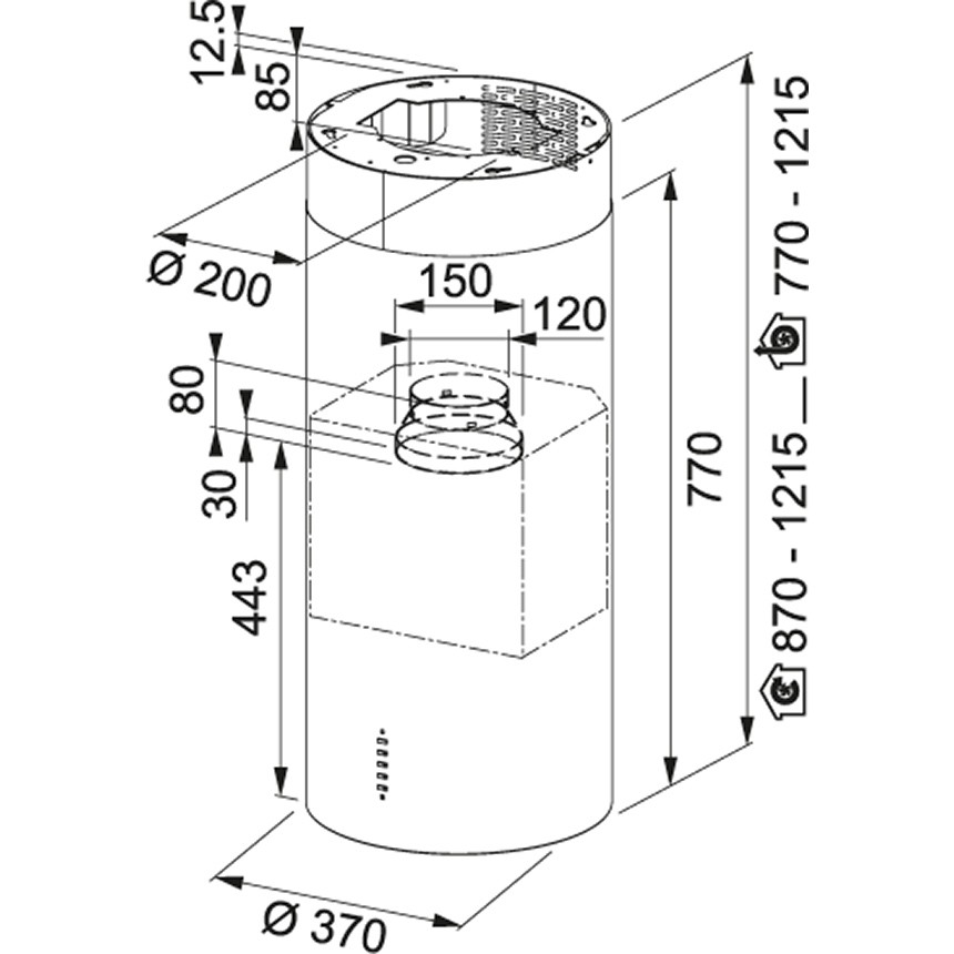 Franke Dampkap eiland FTUPLUS 3707 IBK