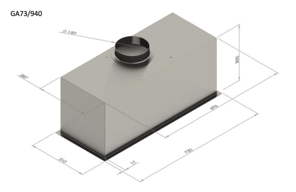 Venduro Dampkap inbouwgroep GA 73