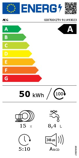 AEG Vaatwasser volledig integreerbaar 60cm GI 8700X2 TN