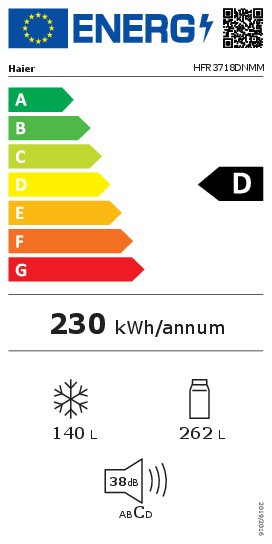 Haier Side/Side + 3 en 4 deurs HFR 3718 DNMM
