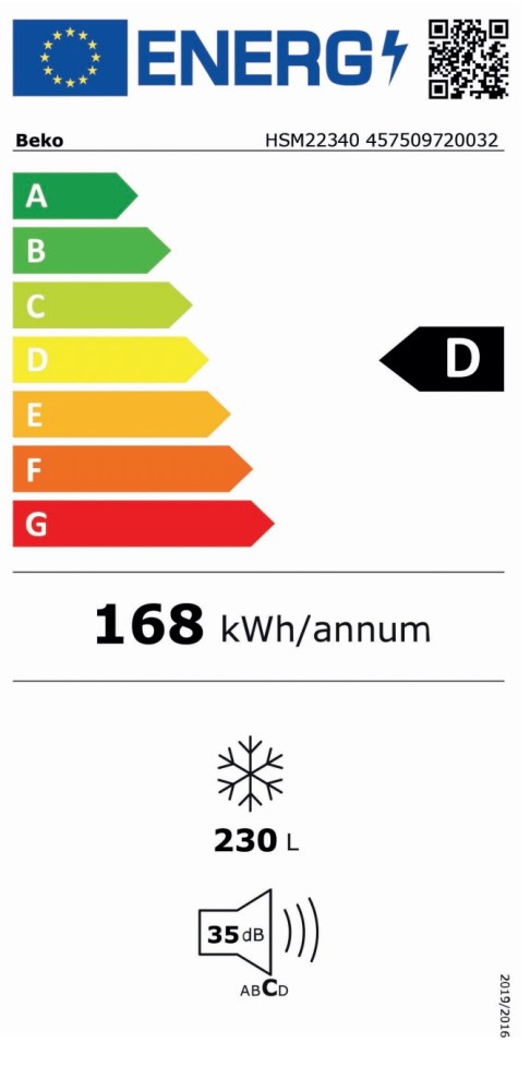 Beko Diepvrieskisten HSM 22340