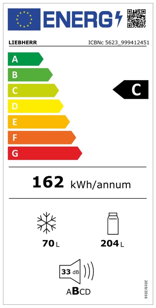 Liebherr Koelvriescombinaties inbouw ICBNC 562320