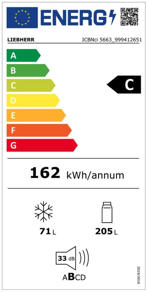 Liebherr Koelvriescombinaties inbouw ICBNCI 566320