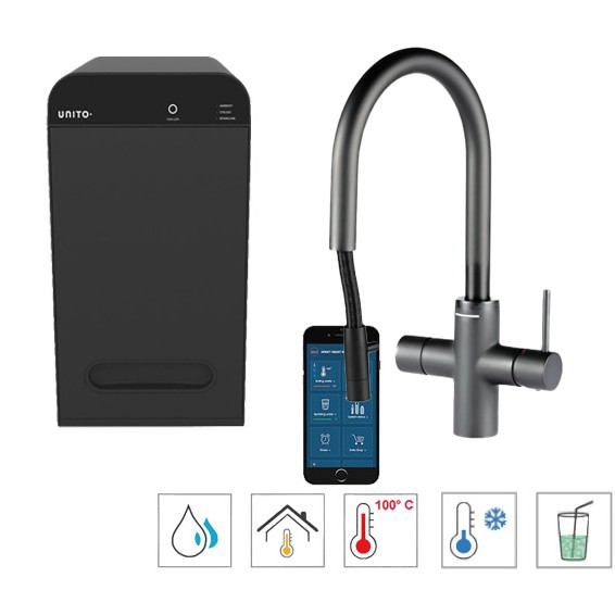 Unito Unito  Infinity G 3 Cosmos+pullout Gunmetal - Vooraanzicht