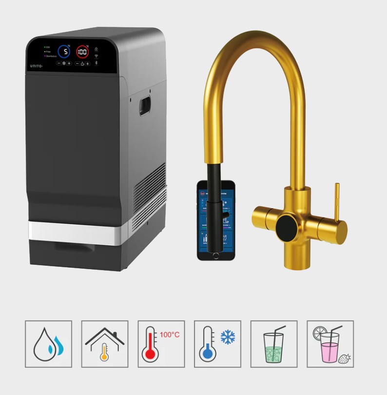 Unito Unito  Infinity G 3 Juice-Bar Orbit Pullout Flavor Goud - Vooraanzicht