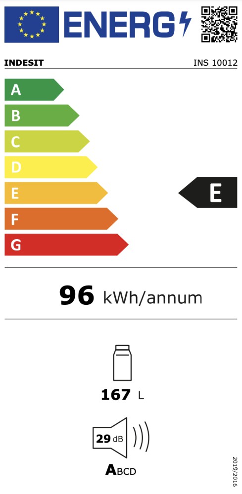 Indesit / by Whirlpool Koelkast inbouw 102 cm hoog INS 10012