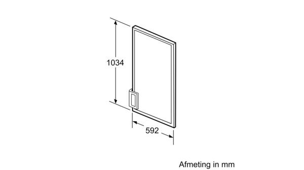 Siemens Koelkast inbouw 102 cm hoog KF 30ZAX 0