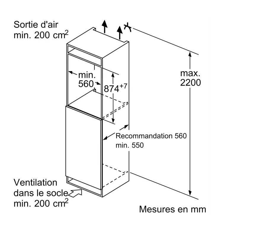 Siemens  inbouw koelkast 88 cm hoog KI 21RNSE 0