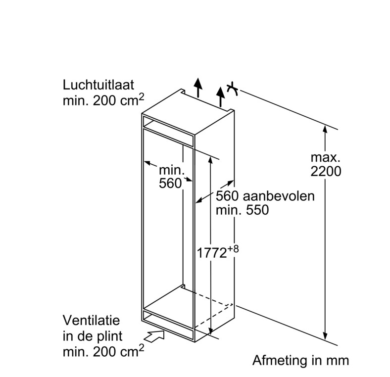 Siemens Koelvriescombinaties inbouw KI 87VNSE 0
